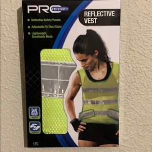 Free w/purchase. Unisex reflective safety vest.